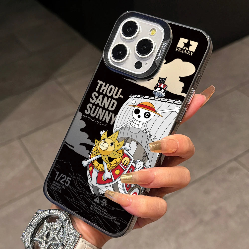 One Luffies Z-Zoroes Pieces Phone Case for Xiaomi Redmi 14C 13C 12C 10 Note 15 14 13 12 Pro Plus 4G 5G Silver Hard Cover