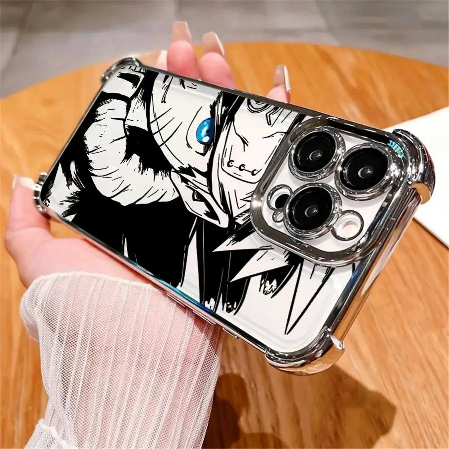 Cool Narutos & Pains Plating Phone Case For Samsung S26 S25 S24 S23 S22 S21 S20 FE Note20 Edge Plus Ultra 4G 5G Anti Fall Airbag