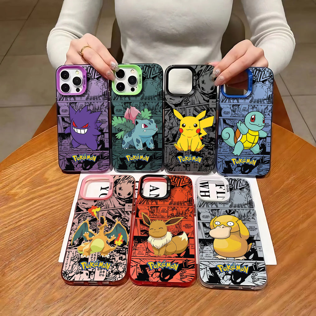 Anime PokÃ©mons Hot Pikachus Phone Case For iPhone 16 15 14 13 12 11 mini Pro Max X XR XSMAX 8 7 Plus Anti Fall Matte Back Cover
