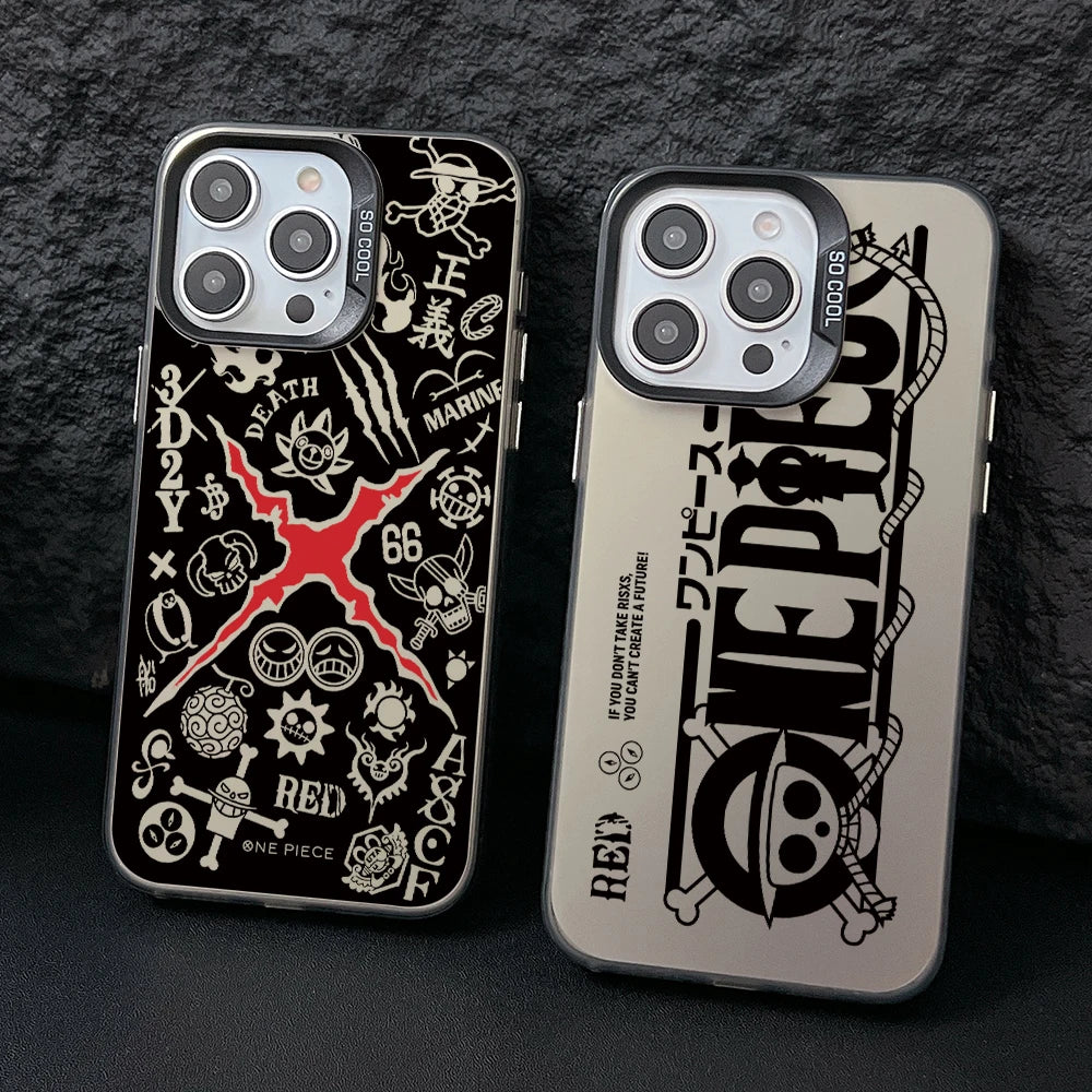 One Luffies Z-Zoroes Pieces Phone Case for Xiaomi Redmi 14C 13C 12C 10 Note 15 14 13 12 Pro Plus 4G 5G Silver Hard Cover