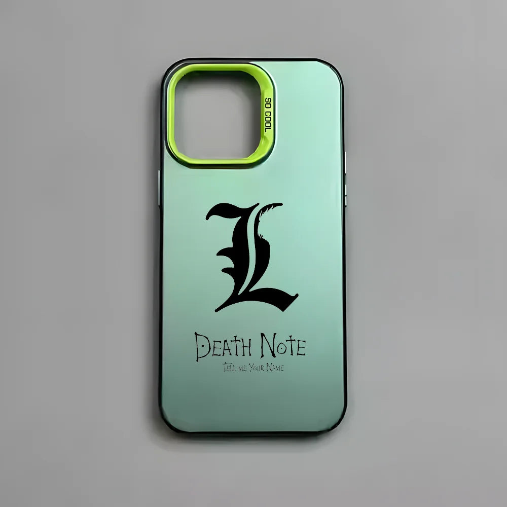 Anime D-Death Note Comics Phone Case For iPhone 16 15 14 13 12 11 Pro Max Plus â Colorful Gradient Soft TPU Back Cover