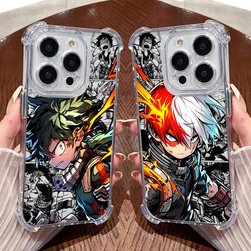 My Hero Academia Cool Anime Phone Case For iPhone 17 16e 16 15 14 13 12 11 Air Pro Max X XR XSMax 7 8 Plus Anti Fall Clear Cover
