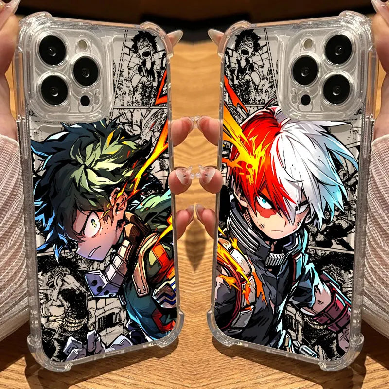 My Hero Academia Cool Anime Phone Case For iPhone 17 16e 16 15 14 13 12 11 Air Pro Max X XR XSMax 7 8 Plus Anti Fall Clear Cover